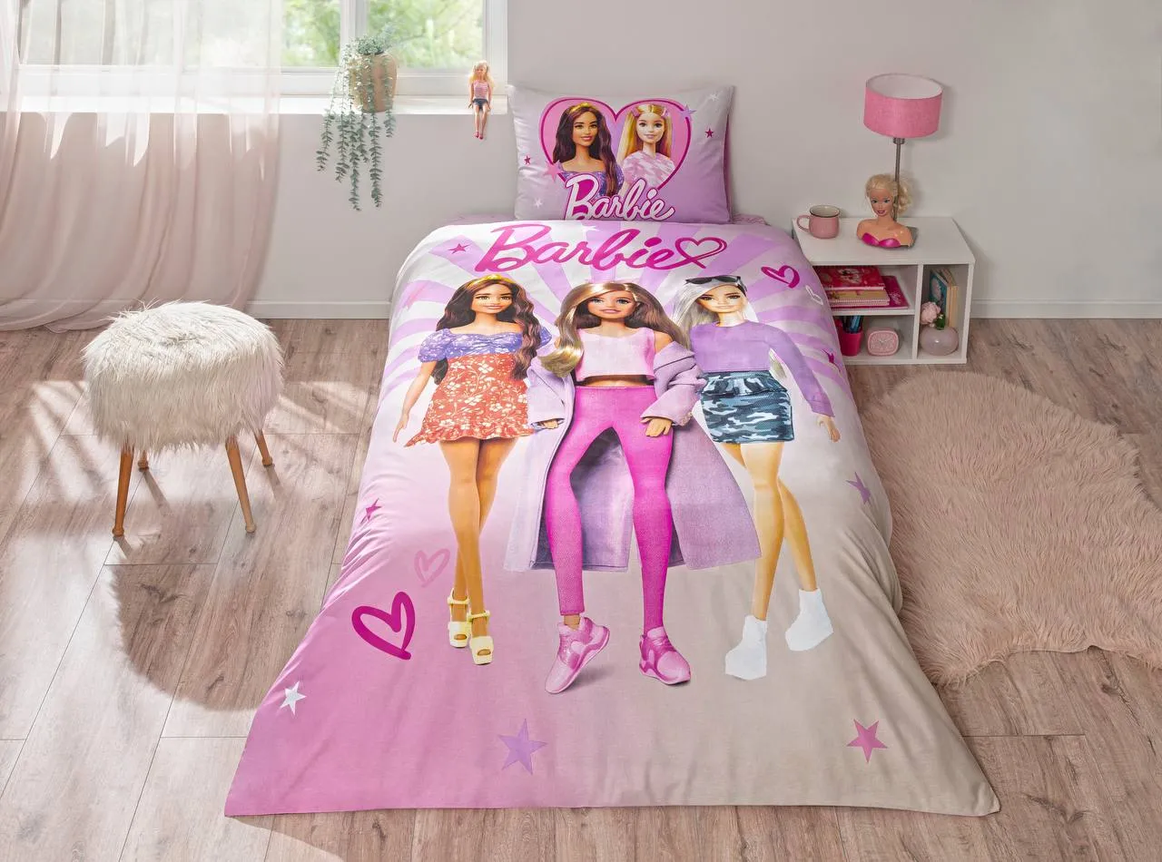 Постільна білизна Disney 160 × 220 см (полуторний) Barbie Shine від TAC