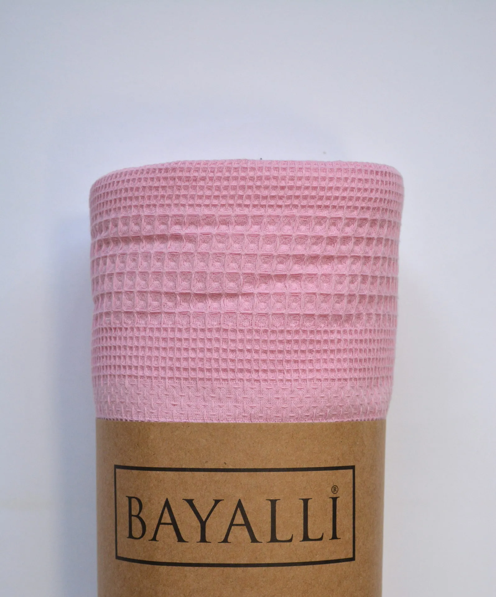 Вафельне простирадло-покривало Pembe 200 × 230 см Рожевий від Bayalli - Зображення 2