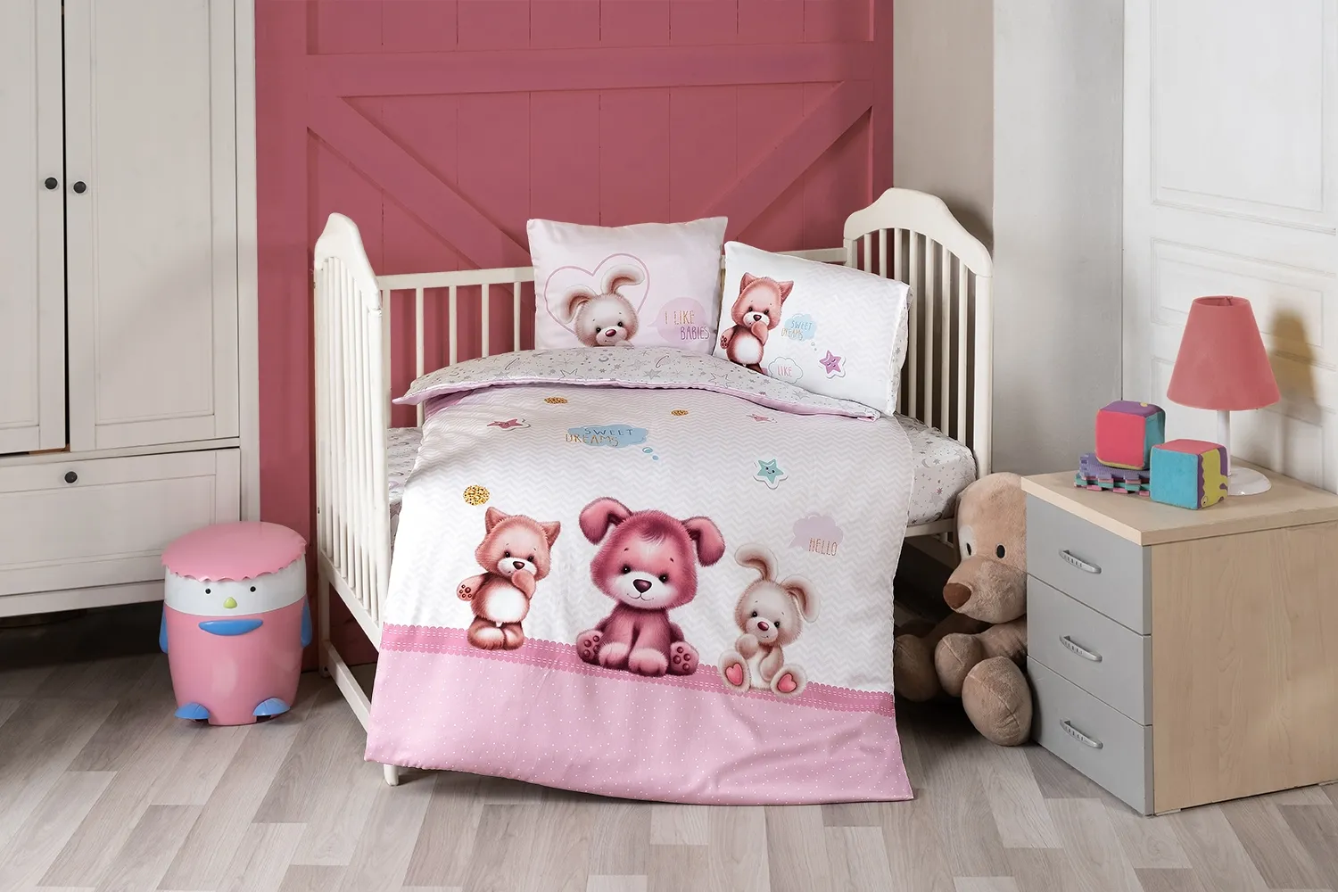 Постільна білизна для новонароджених Baby Digital Satin 100 × 150 см Alfie від First Choice