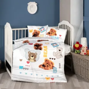 Постільна білизна для новонароджених Baby Digital Satin 100 × 150 см Bear від First Choice