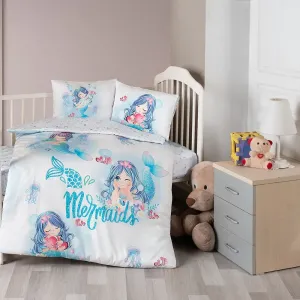 Постільна білизна для новонароджених Baby Digital Satin 100 × 150 см Mermaid від First Choice
