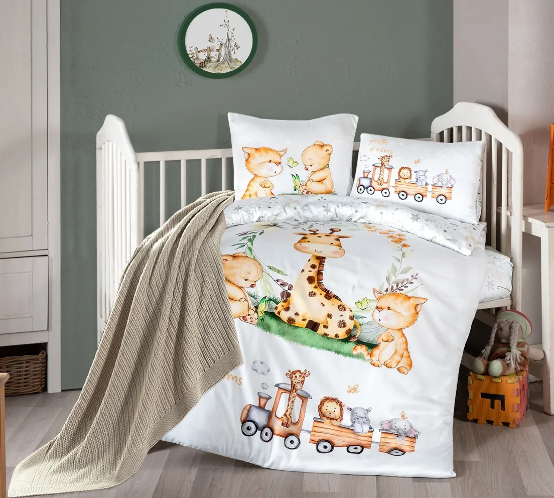 Постільна білизна для новонароджених з пледом Baby Digital Satin Nirvana 100 × 150 см Riley від First Choice