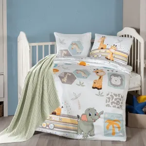 Постільна білизна для новонароджених з пледом Baby Digital Satin Nirvana 100 × 150 см Safari від First Choice