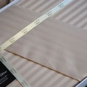 Alternative view of Постільна білизна Stripe Satin 200 × 220 см (євро) Cappuccino від Cotton Shine