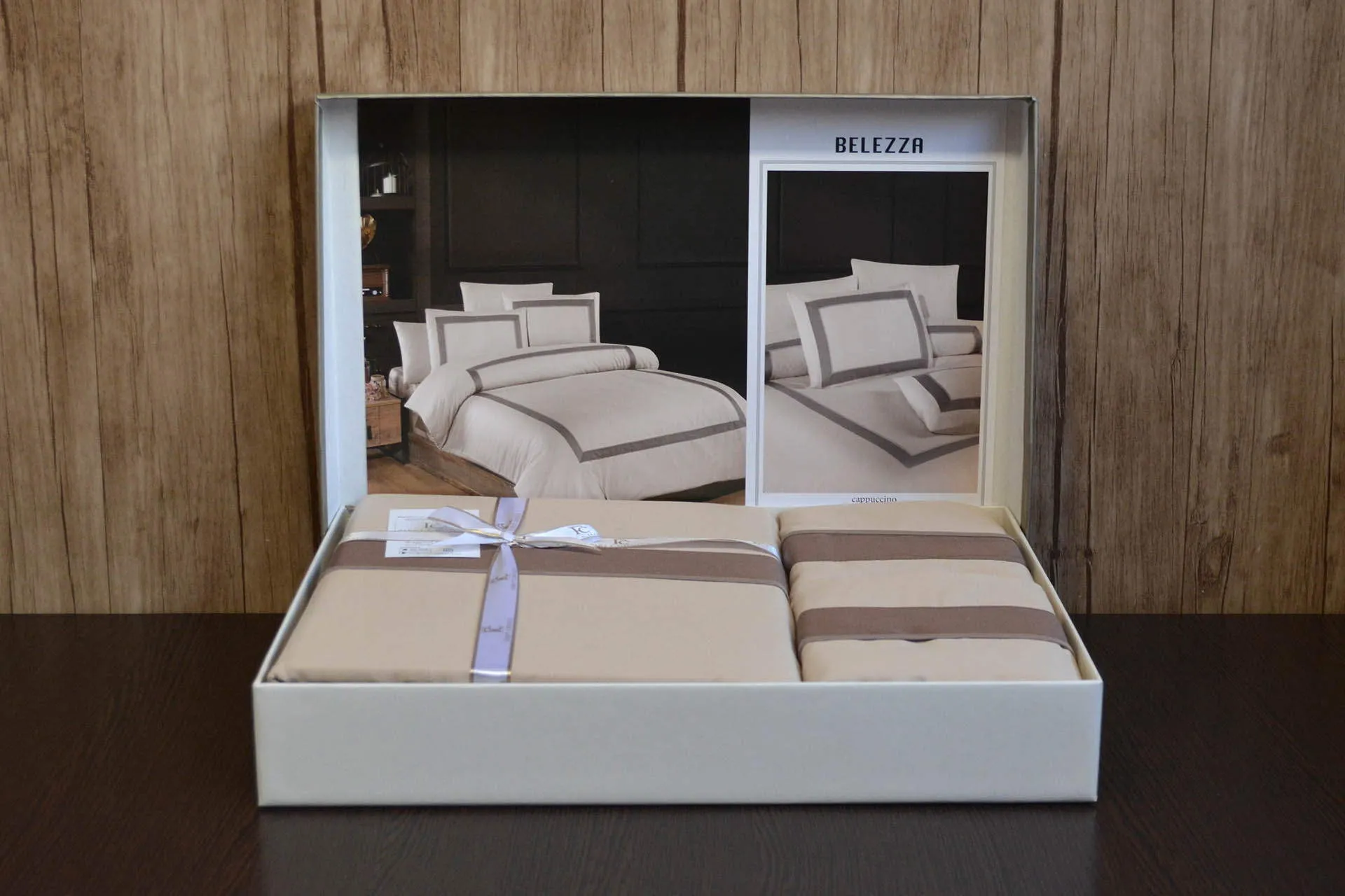 Постільна білизна Deluxe Satin 200 × 220 см (євро) Belezza Cappuccino від First Choice - Зображення 3