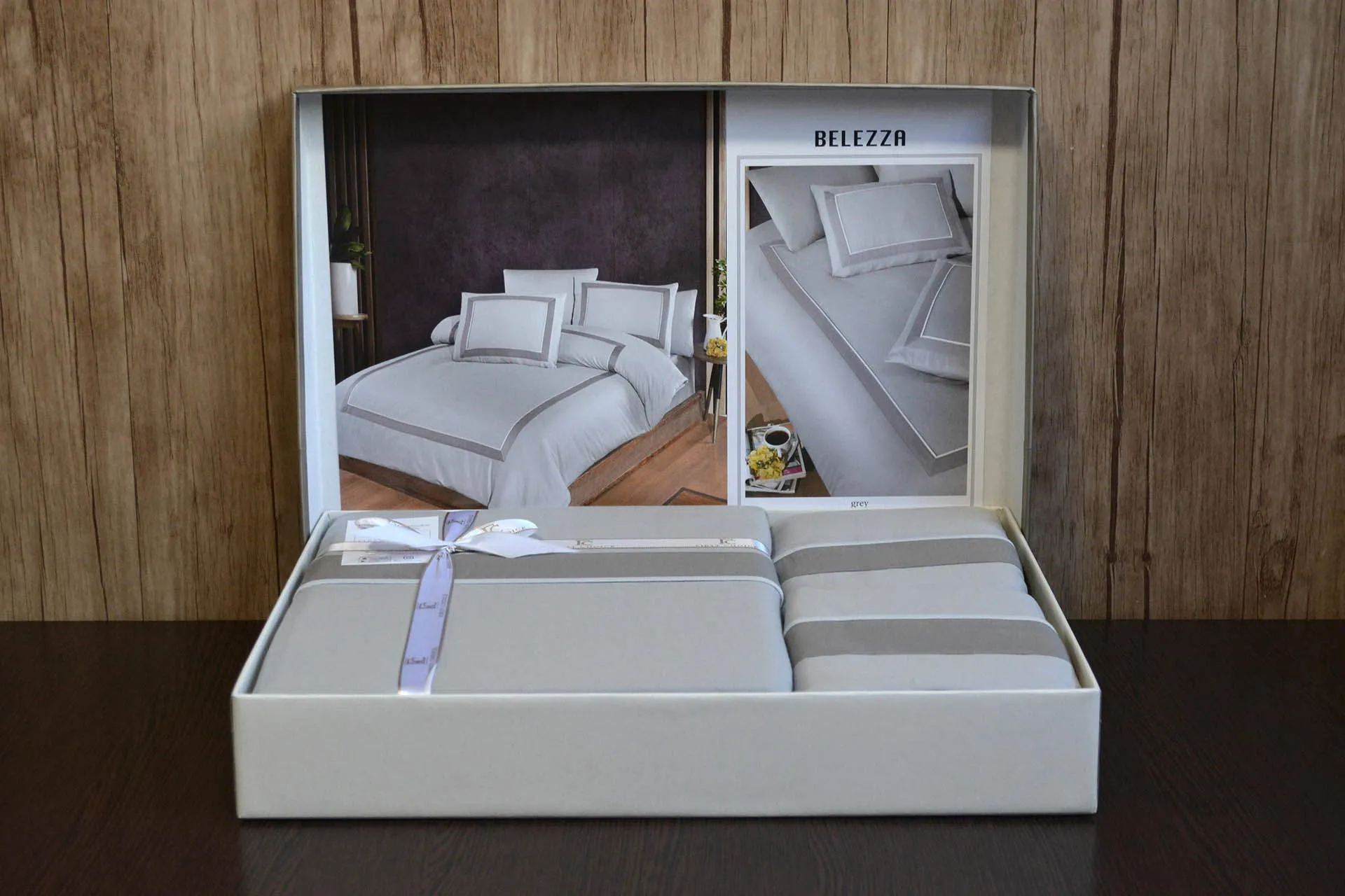 Постільна білизна Deluxe Satin 200 × 220 см (євро) Belezza Grey від First Choice - Зображення 3