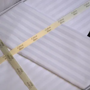 Alternative view of Постільна білизна Stripe Satin 200 × 220 см (євро) Beyaz від Cotton Shine