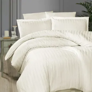 Постільна білизна Cotton Satin 160 × 220 см (полуторний) Broad Line Cream від First Choice