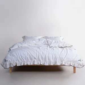 Постільна білизна Stonewashed 200 × 220 см (євро) Casablanca Snow White від Limasso
