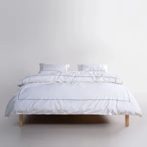 Постільна білизна Stonewashed 200 × 220 см (євро) Catenia Snow White від Limasso