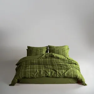 Постільна білизна Stonewashed 200 × 220 см (євро) Coastal Trio Capulet Olive від Limasso