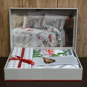 Alternative view of Комплект постільної білизни Ranforce 200 × 220 см (євро) Holly Gri від Cotton Box
