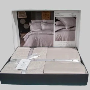Alternative view of Постільна білизна Cotton Satin сімейний 160 × 220 см Neva Champagne від First Choice