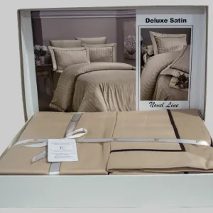 Alternative view of Постільна білизна Deluxe Satin сімейний 160 × 220 см (2 шт., сімейний) Novel Line Cappuccino від First Choice