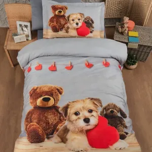 Постільна білизна 3D Satin 160 × 220 см (полуторний) Dobi від First Choice