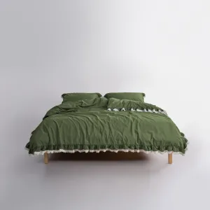 Постільна білизна Stonewashed 200 × 220 см (євро) Dora Capulet Olive від Limasso