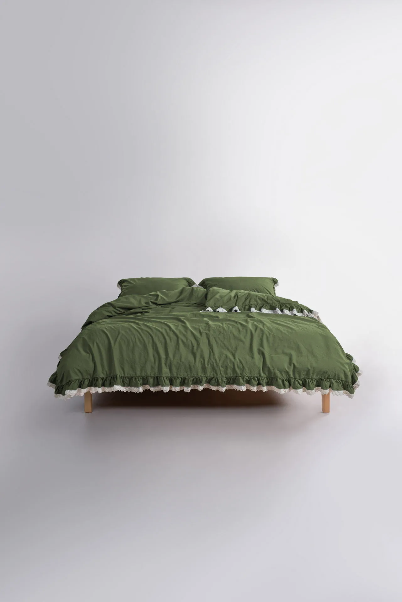 Постільна білизна Stonewashed 200 × 220 см (євро) Dora Capulet Olive від Limasso