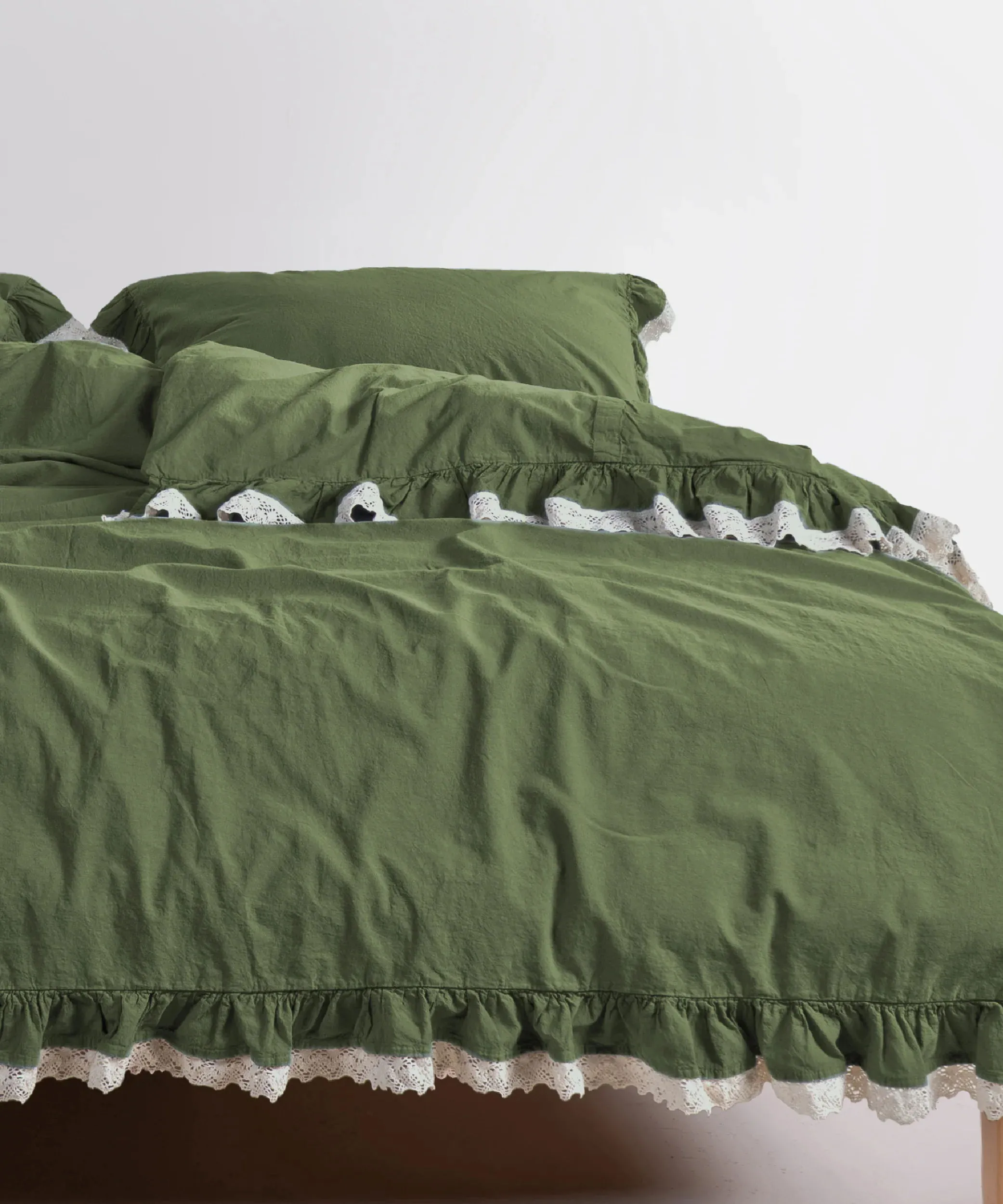 Постільна білизна Stonewashed 200 × 220 см (євро) Dora Capulet Olive від Limasso - Зображення 4