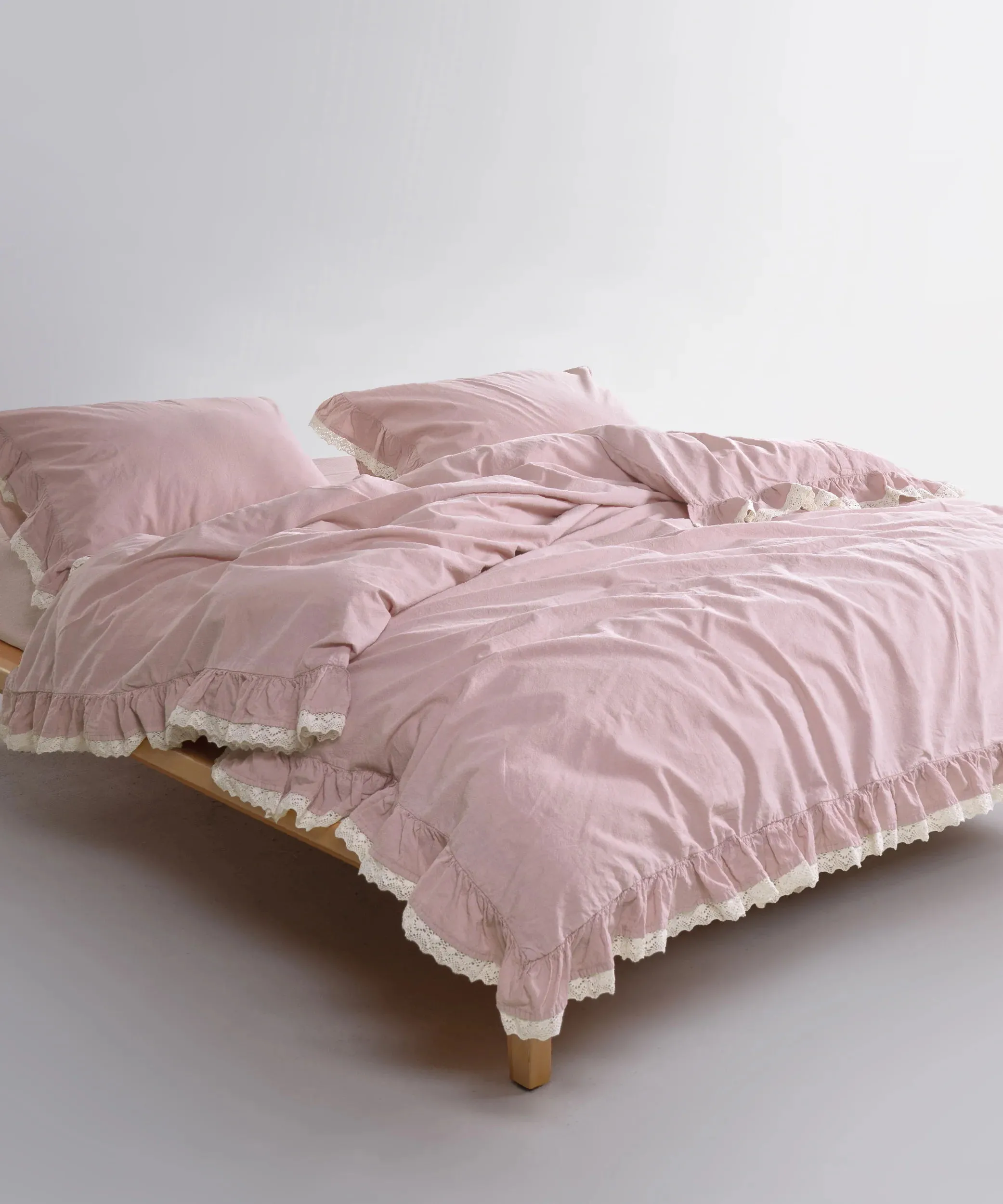 Постільна білизна Stonewashed 200 × 220 см (євро) Dora Pristine від Limasso - Зображення 4