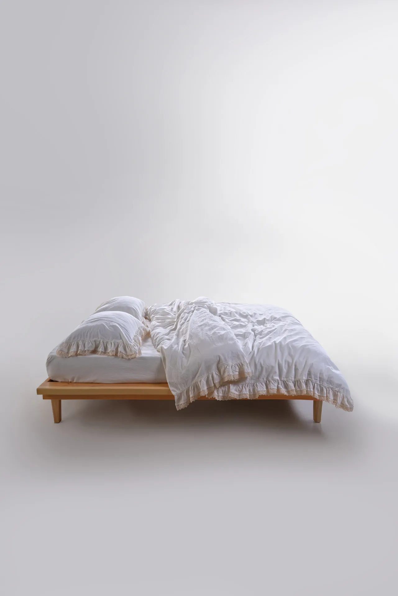 Постільна білизна Stonewashed 200 × 220 см (євро) Dora Snow White від Limasso - Зображення 4