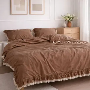 Постільна білизна Stonewashed 200 × 220 см (євро) Dora Woodsmoke від Limasso