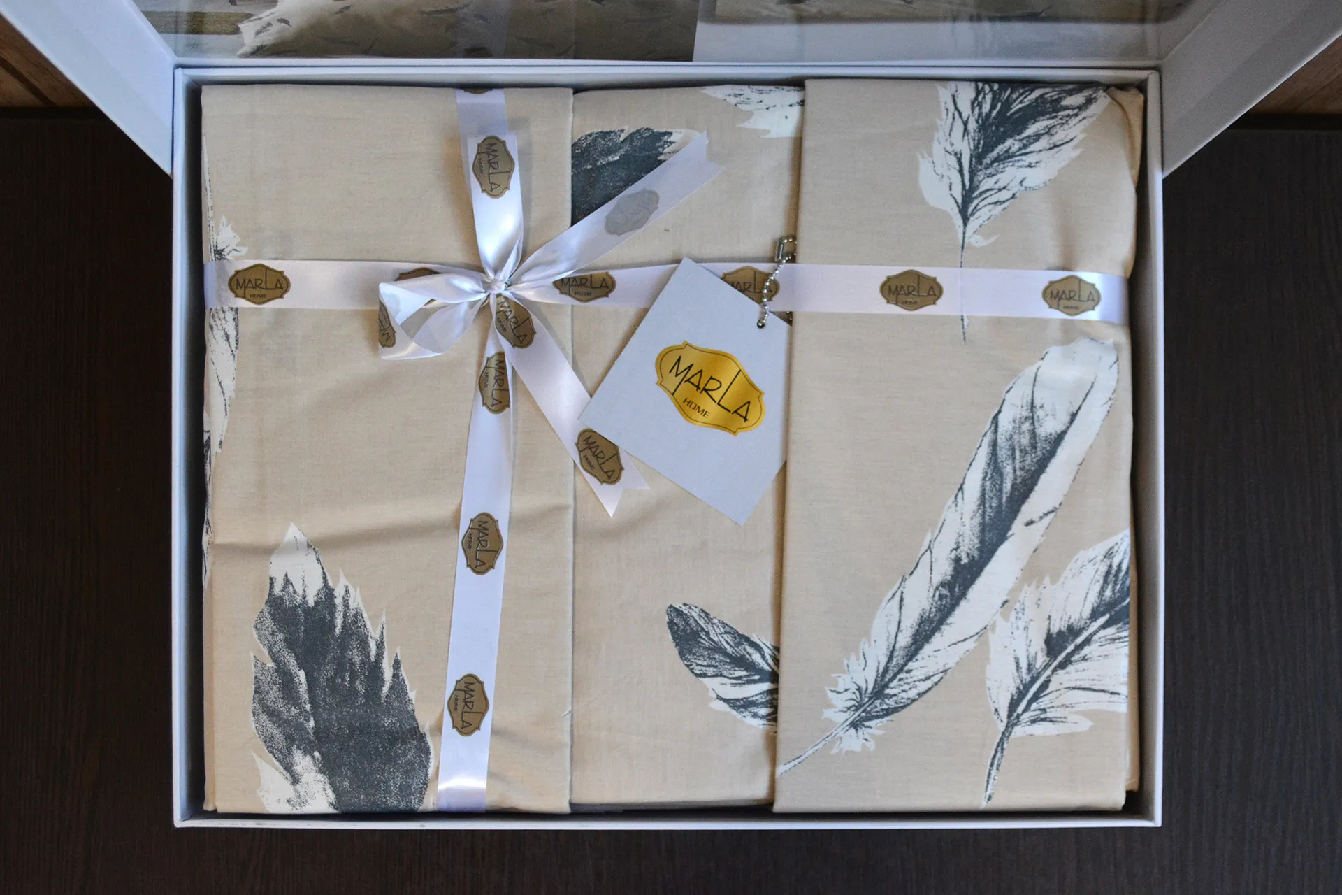Постільна білизна Ranforse 200 × 220 см (євро) Feather від Marla - Зображення 3