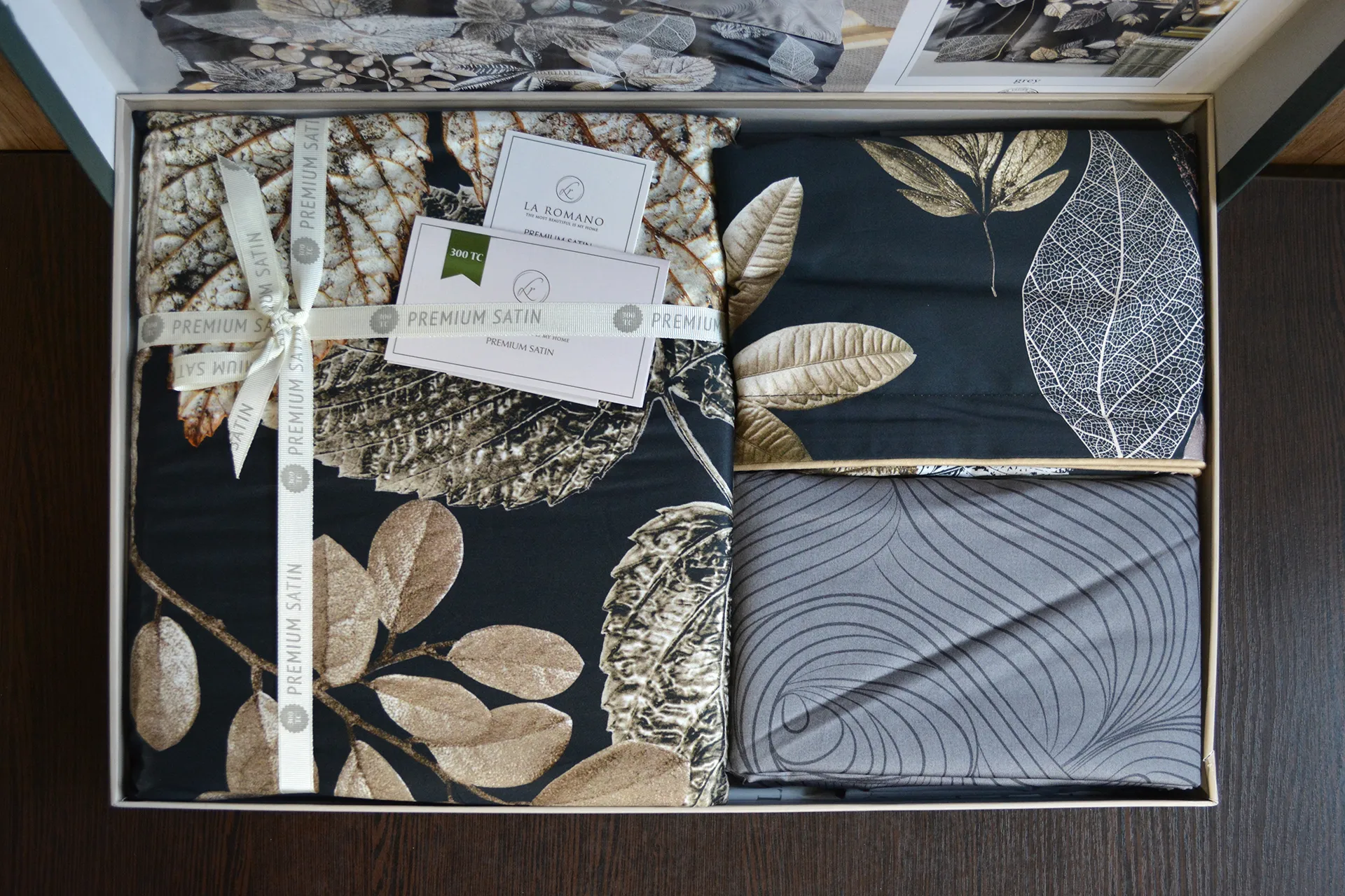 Постільна білизна Premium Satin 200 × 220 см (євро) Daring Grey від La Romano - Зображення 6