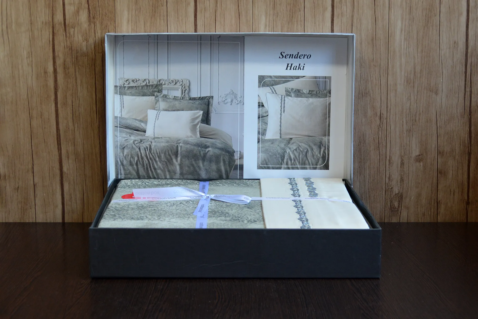 Комплект постільної білизни Elite Saten 200 × 220 см (євро) Sendero Haki від Cotton Box - Зображення 4