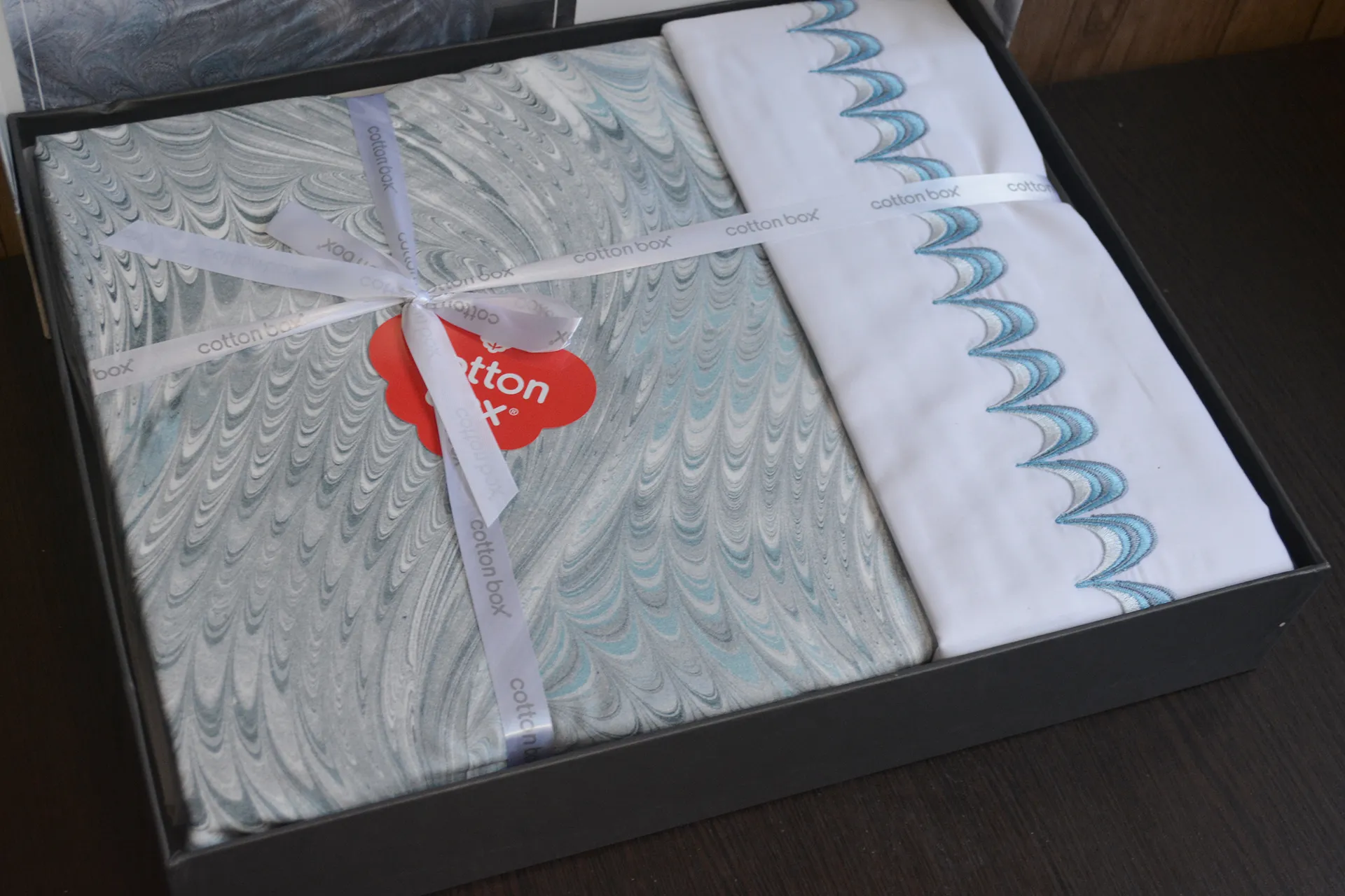 Комплект постільної білизни Elite Saten 200 × 220 см (євро) Stilla Mavi від Cotton Box - Зображення 6