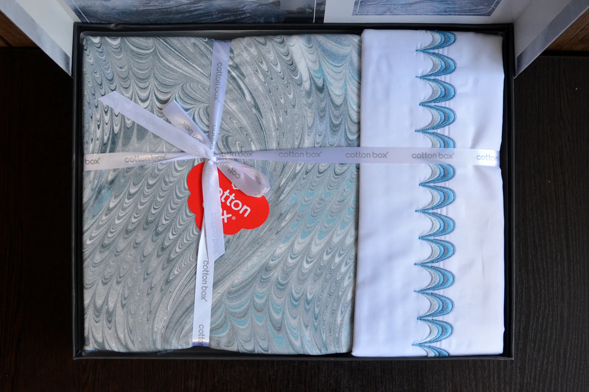 Комплект постільної білизни Elite Saten 200 × 220 см (євро) Stilla Mavi від Cotton Box - Зображення 5