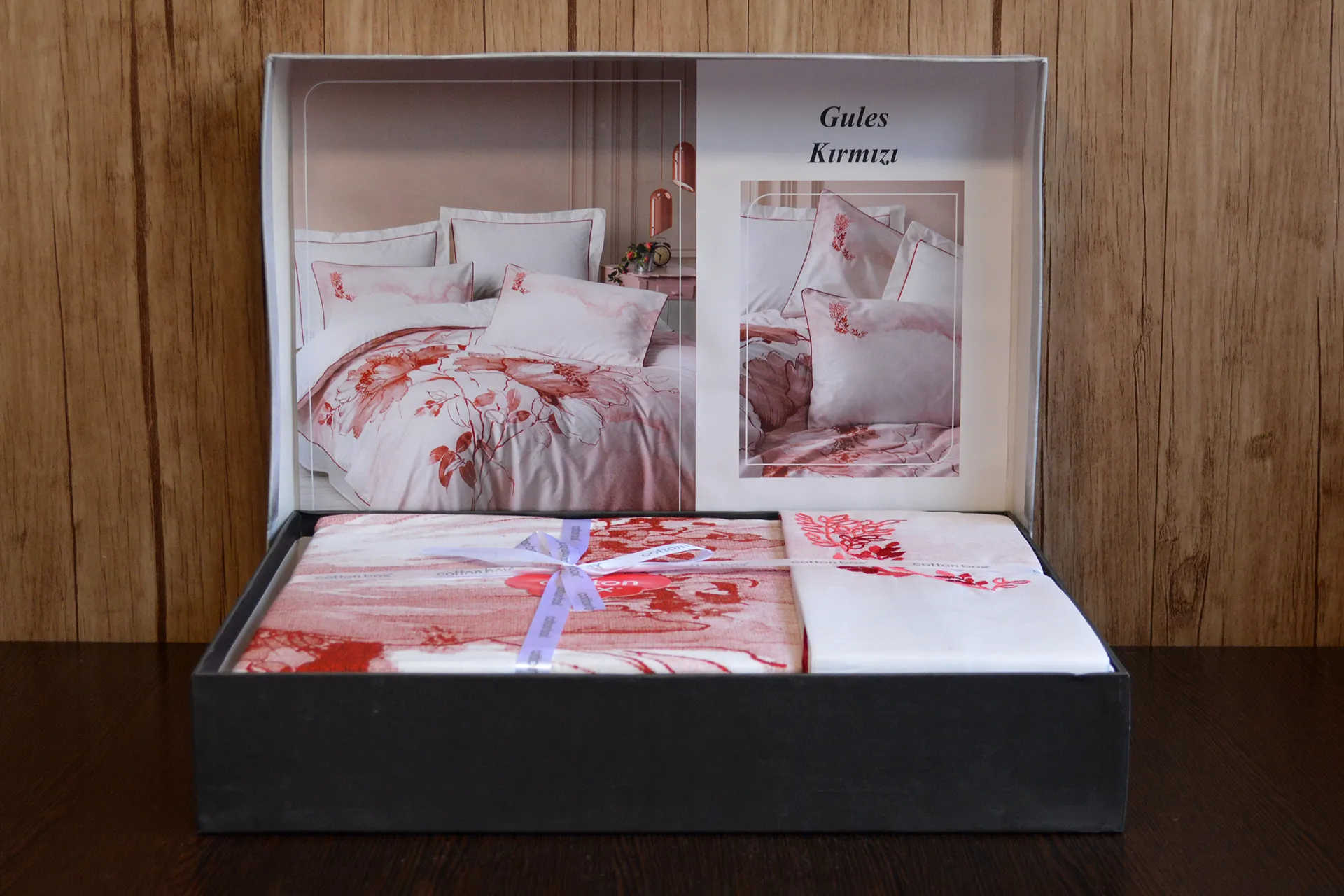 Комплект постільної білизни Elite Saten 200 × 220 см (євро) Gules Kirmizi від Cotton Box - Зображення 5