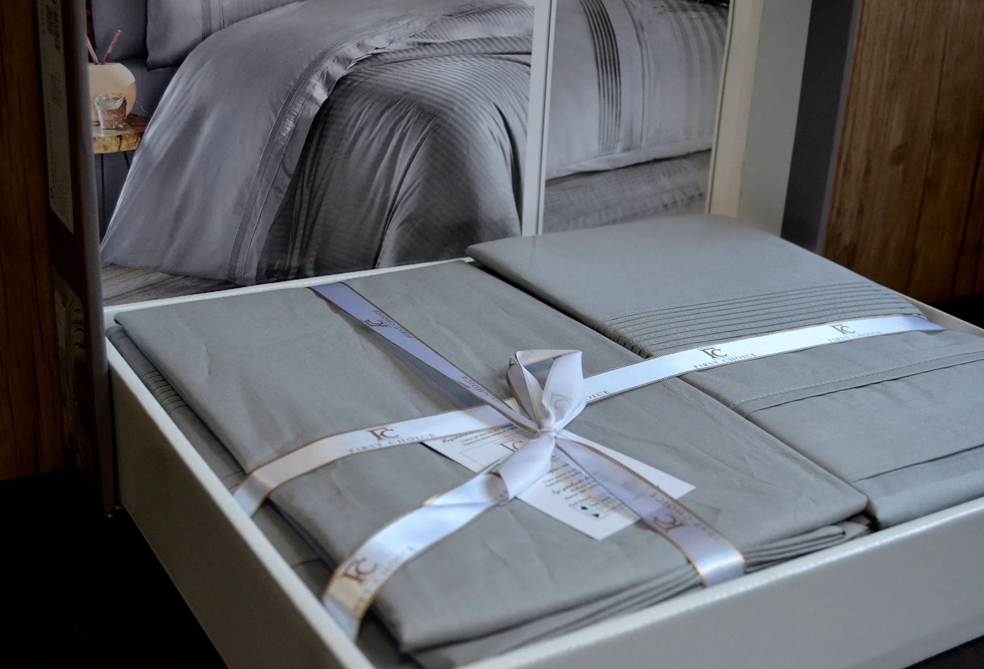 Постільна білизна Ranforce Deluxe 200 × 220 см (євро) Gala Grey від First Choice - Зображення 3