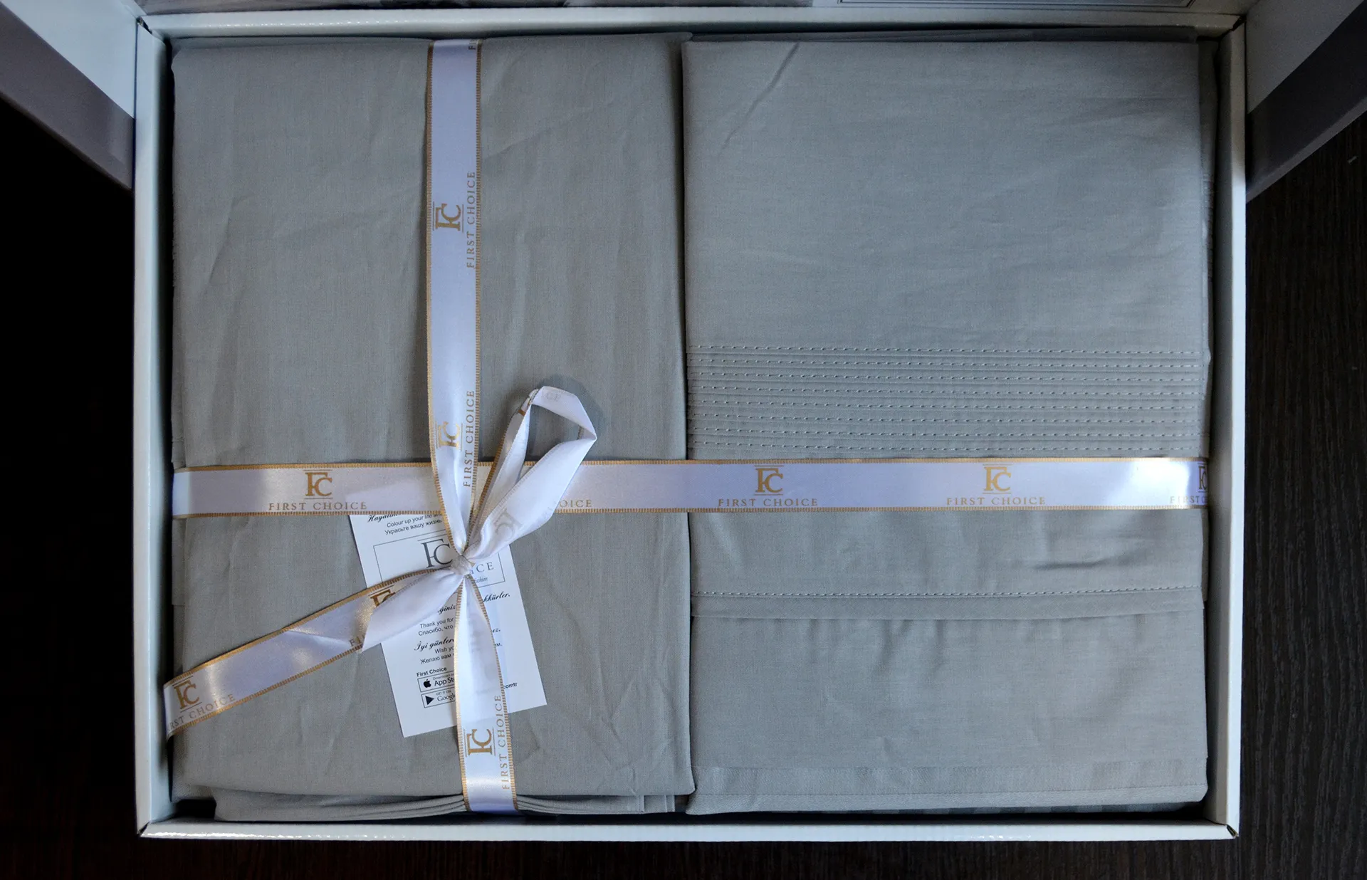Постільна білизна Ranforce Deluxe 200 × 220 см (євро) Gala Grey від First Choice - Зображення 4