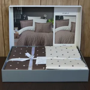 Alternative view of Постільна білизна Cotton Satin 200 × 220 см (євро) Point Brown від First Choice