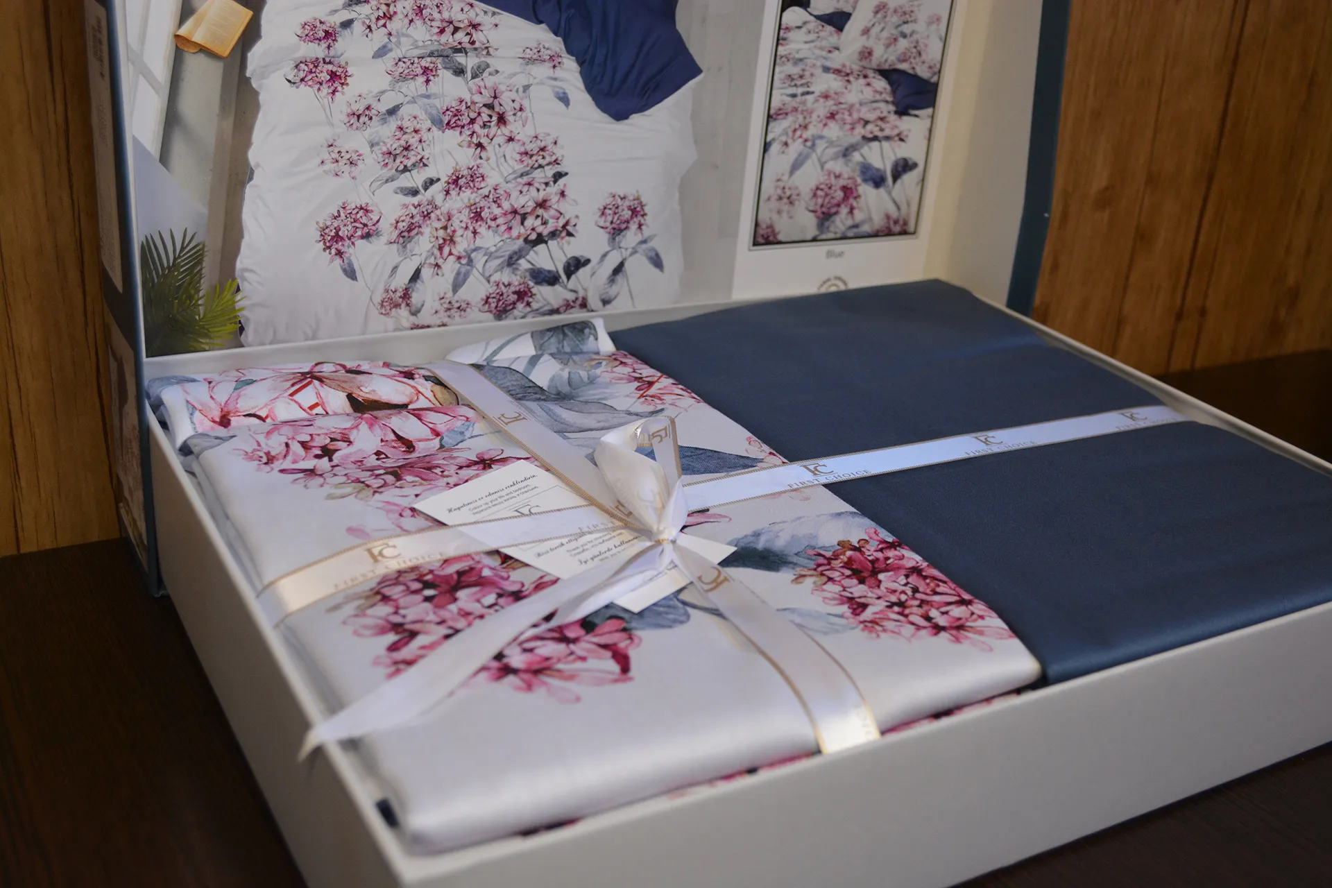 Постільна білизна 3D Satin 200 × 220 см (євро) Luanda Blue від First Choice - Зображення 4