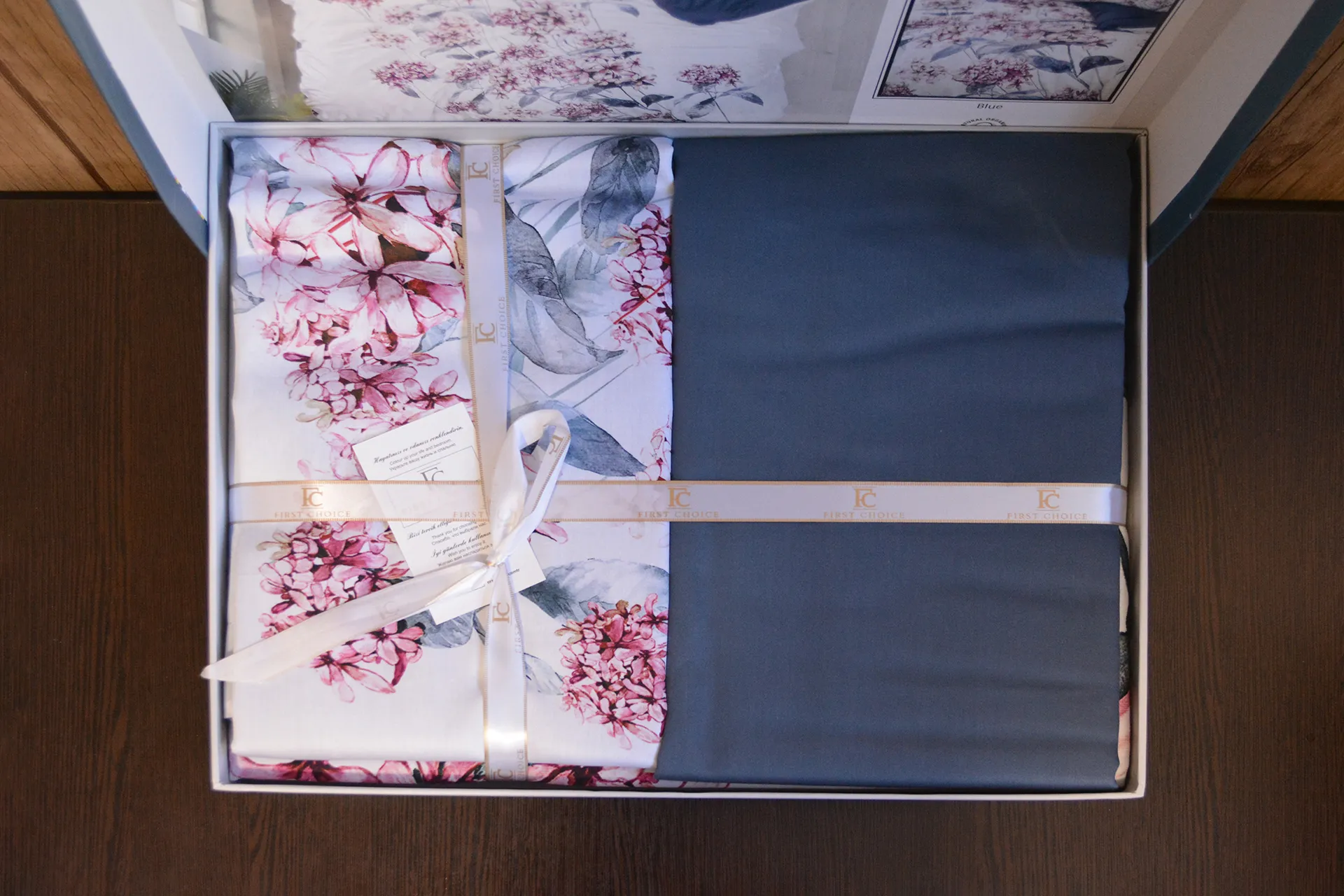 Постільна білизна 3D Satin 200 × 220 см (євро) Luanda Blue від First Choice - Зображення 5