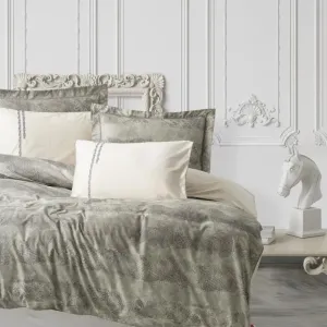 Комплект постільної білизни Elite Saten 200 × 220 см (євро) Sendero Haki від Cotton Box