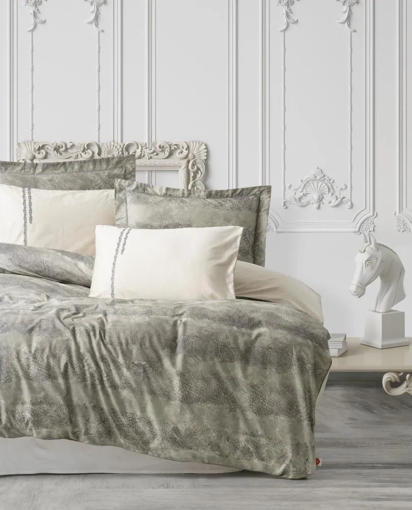 Комплект постільної білизни Elite Saten 200 × 220 см (євро) Sendero Haki від Cotton Box