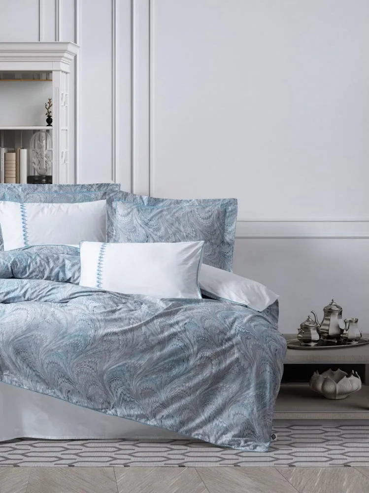 Комплект постільної білизни Elite Saten 200 × 220 см (євро) Stilla Mavi від Cotton Box