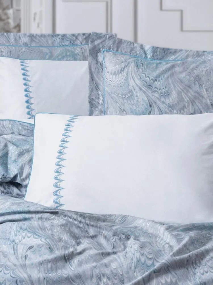 Комплект постільної білизни Elite Saten 200 × 220 см (євро) Stilla Mavi від Cotton Box - Зображення 3