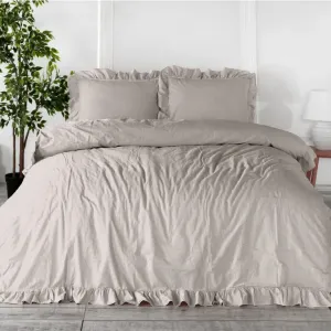 Постільна білизна Stonewashed Exclusive Ranforse 160 × 220 см (2 шт., сімейний) сімейний Natural Krem від Limasso