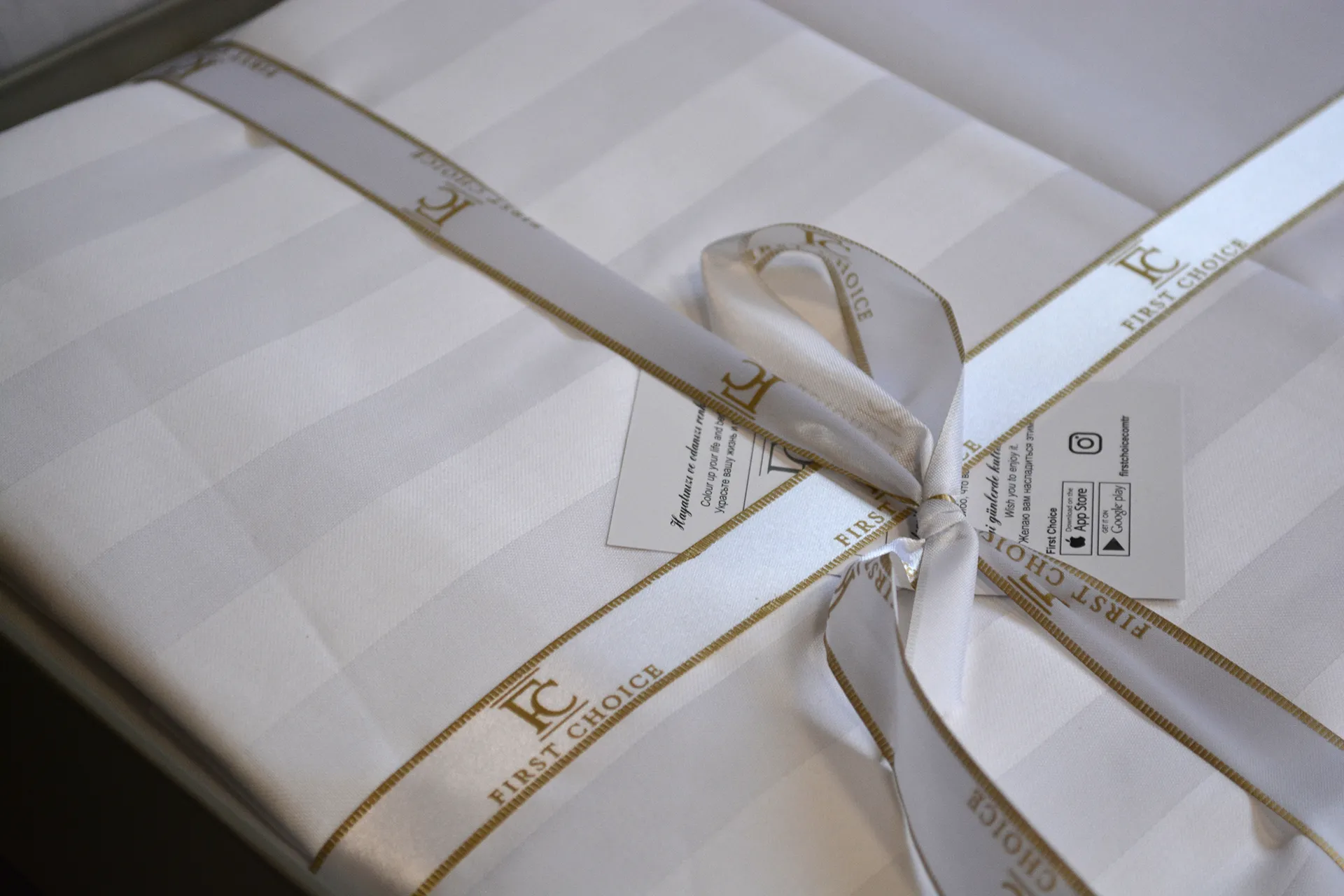 Постільна білизна Cotton Satin 200 × 220 см (євро) Broad Line White від First Choice - Зображення 5