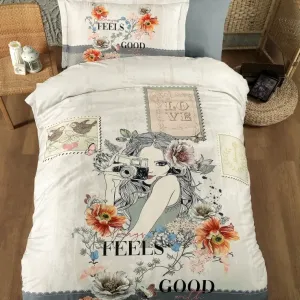 Постільна білизна 3D Satin 160 × 220 см (полуторний) Feels Good від First Choice