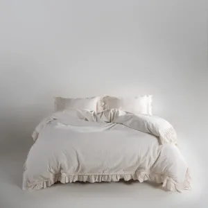 Постільна білизна Stonewashed Francesca 200 × 220 см (євро) Cream від Limasso