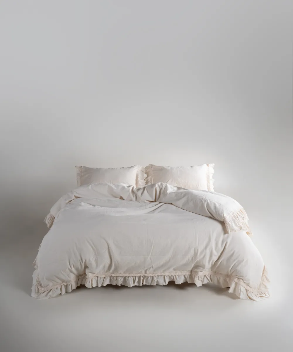 Постільна білизна Stonewashed Francesca 200 × 220 см (євро) Cream від Limasso