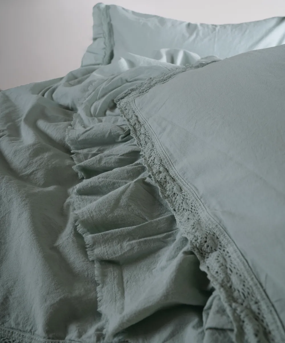Постільна білизна Stonewashed Francesca 200 × 220 см (євро) Mint від Limasso - Зображення 6