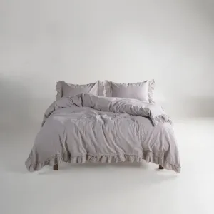 Постільна білизна Stonewashed Francesca 200 × 220 см (євро) Opal Grey від Limasso
