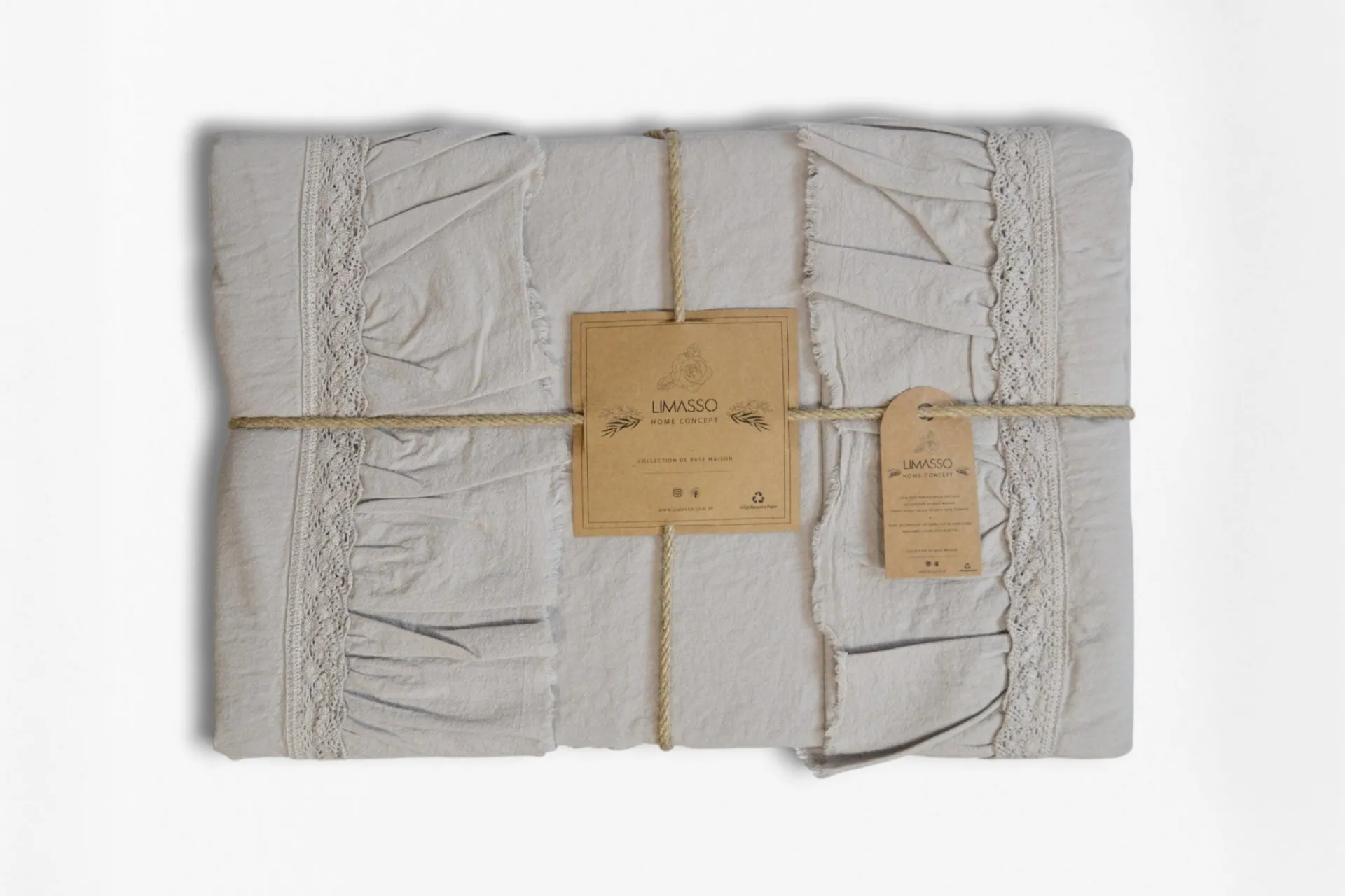 Постільна білизна Stonewashed Francesca 200 × 220 см (євро) Opal Grey від Limasso - Зображення 8