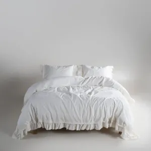 Постільна білизна Stonewashed Francesca 200 × 220 см (євро) Snow White від Limasso