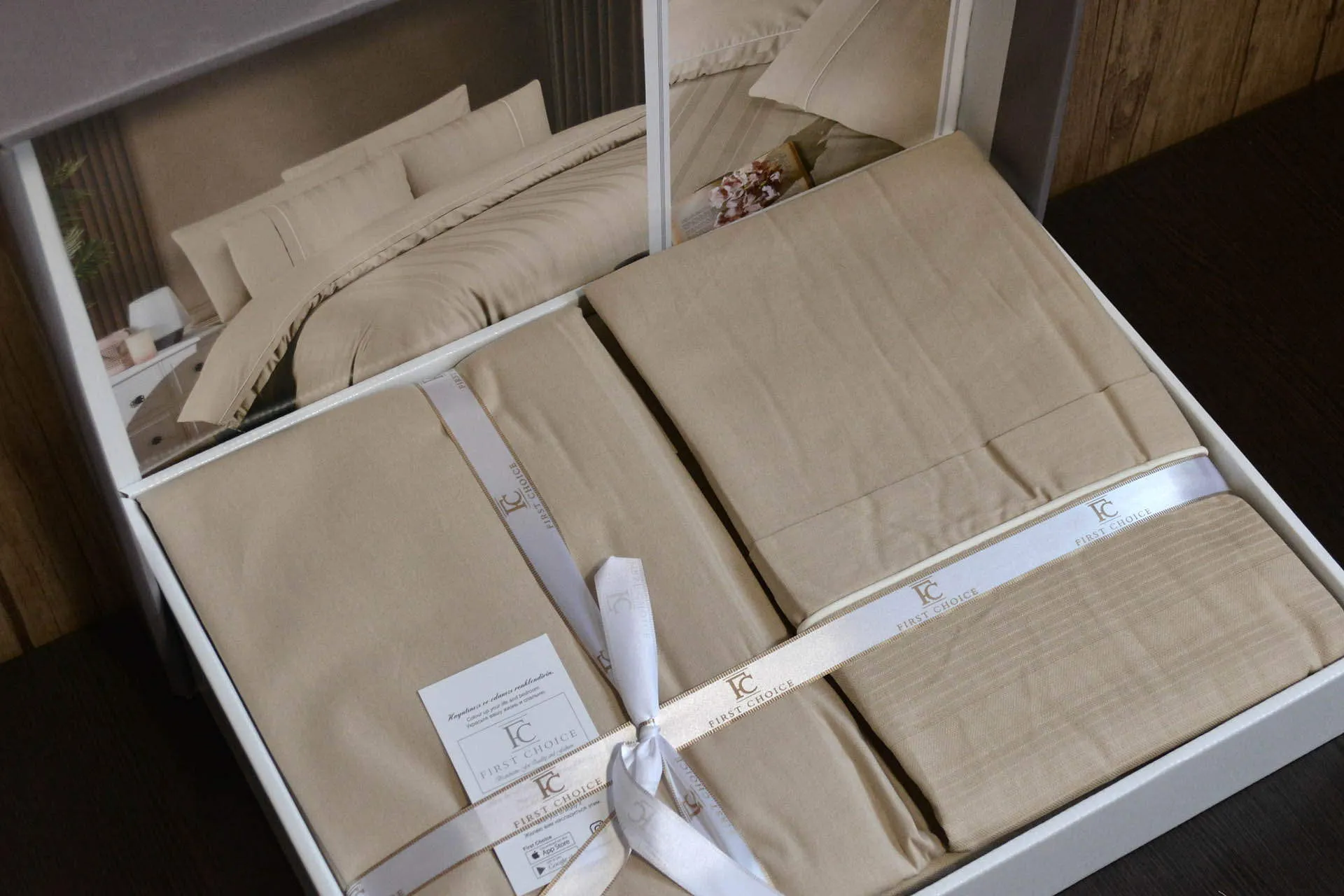 Постільна білизна Ranforce Deluxe 200 × 220 см (євро) Fredan Cappuccino від First Choice - Зображення 5